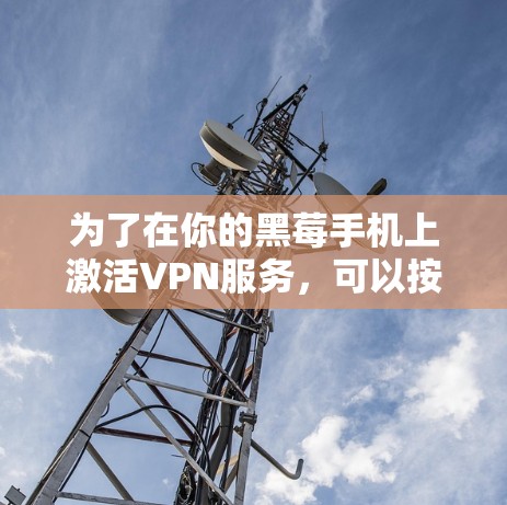 为了在你的黑莓手机上激活VPN服务，可以按照以下步骤操作