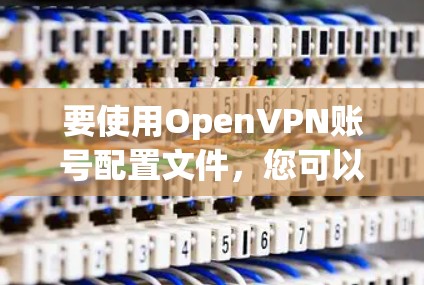 要使用OpenVPN账号配置文件，您可以按照以下步骤操作